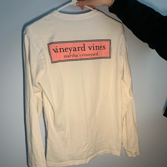Vineyard Vines Box Logo White Long Sleeve Tee Size XS - Picture 1 of 5